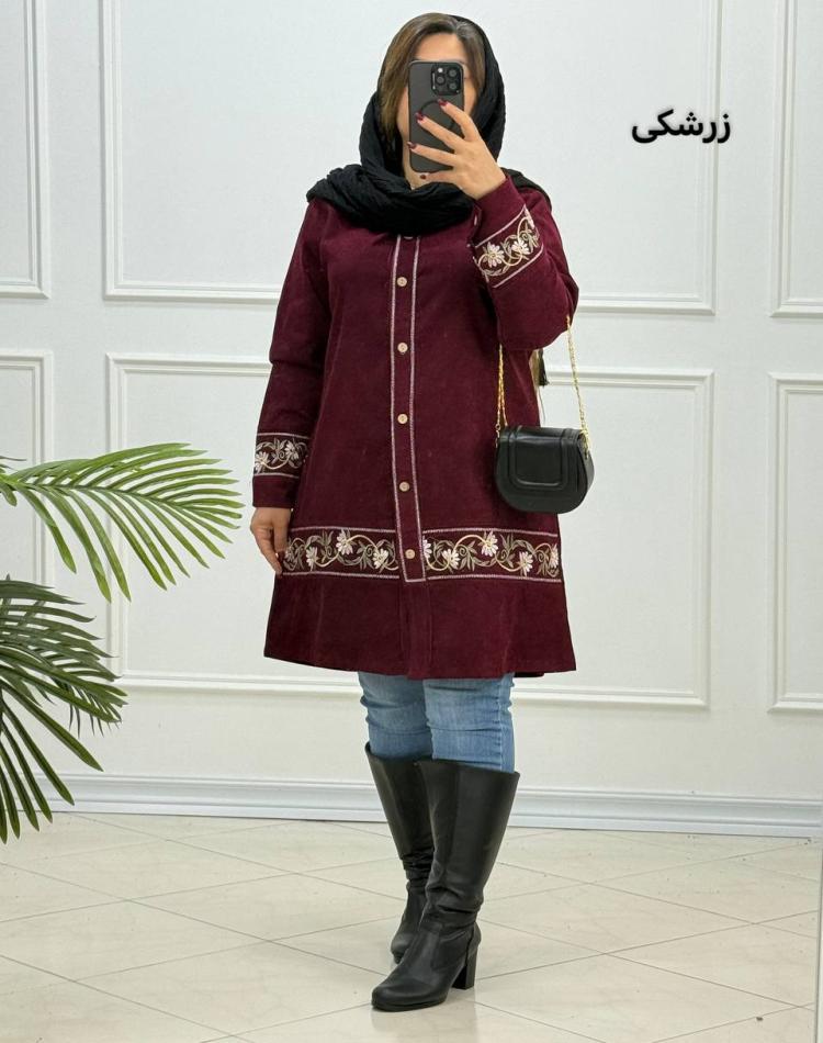 شومیز مانتویی پیچک