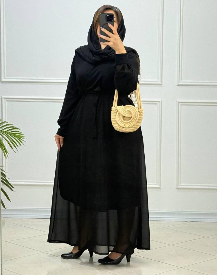 پیراهن حریر مشکی