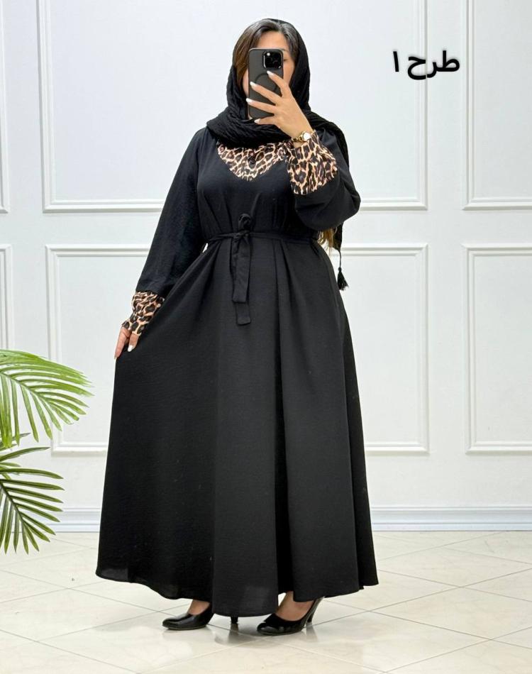 پیراهن یقه پلنگی