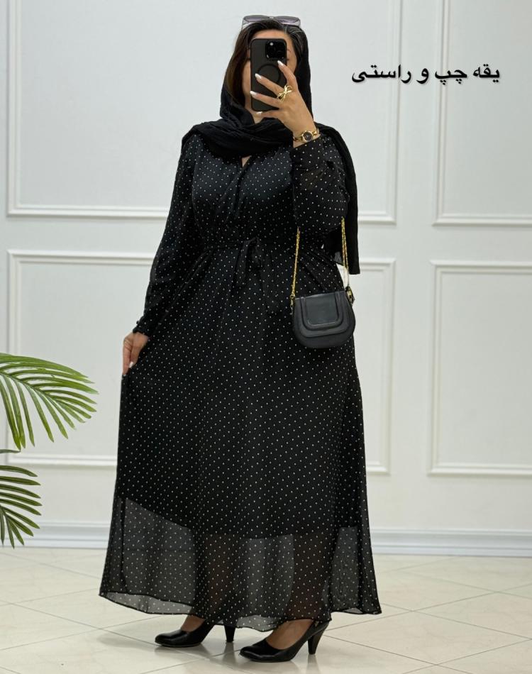 پیراهن حریر خالخالی