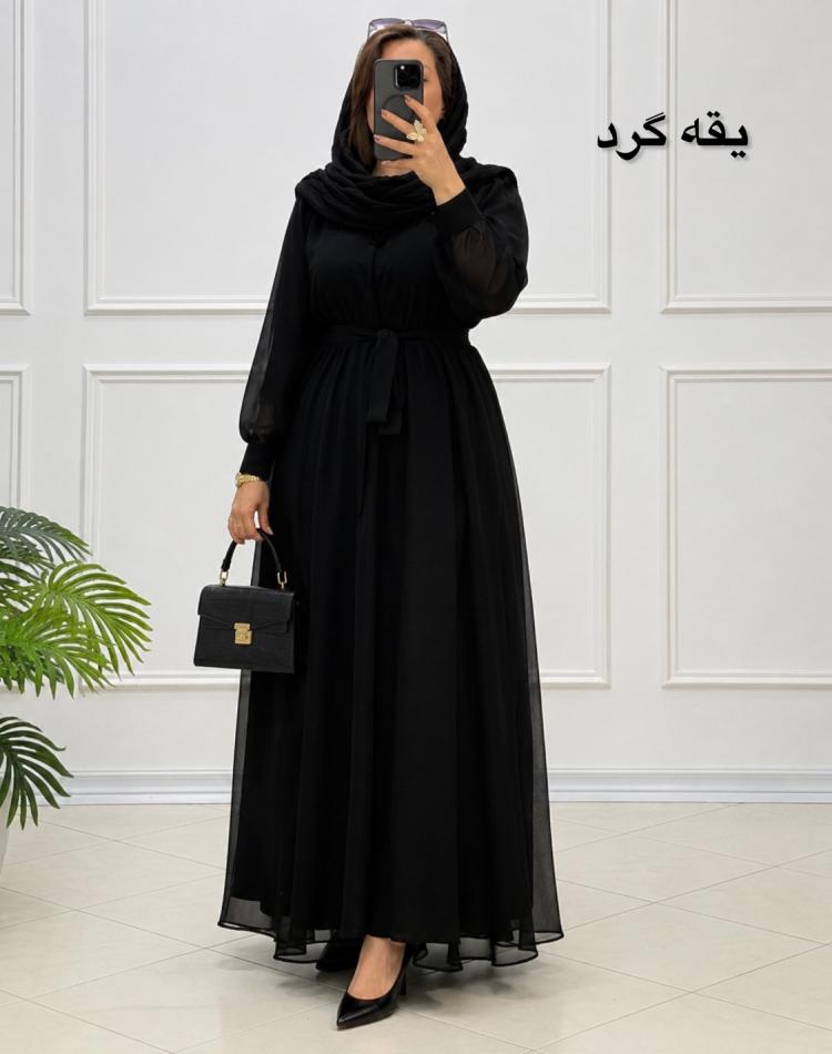پیراهن حریر مشکی